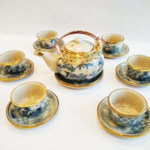 Ceramiczny zestaw do herbaty Wiejski Dworek