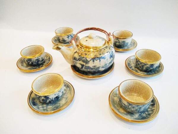 Ceramiczny zestaw do herbaty Wiejski Dworek