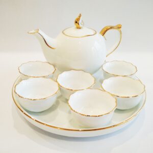 Porcelanowy zestaw do herbaty Perła
