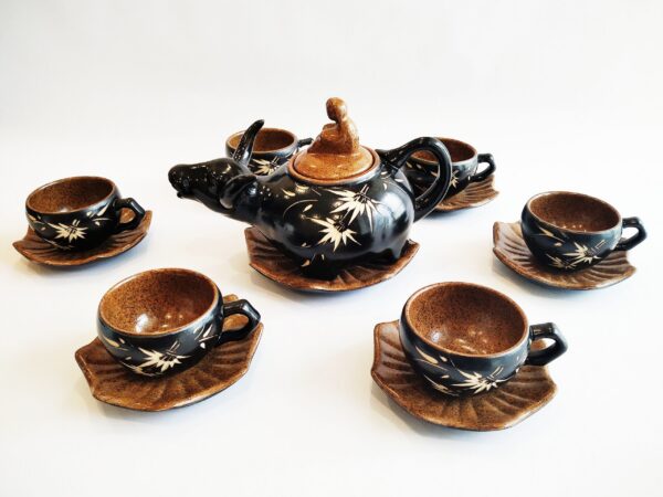 Ceramiczny zestaw do herbaty Przejażdżka na Bawole